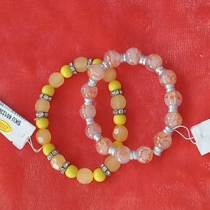 Two stretch bracelets